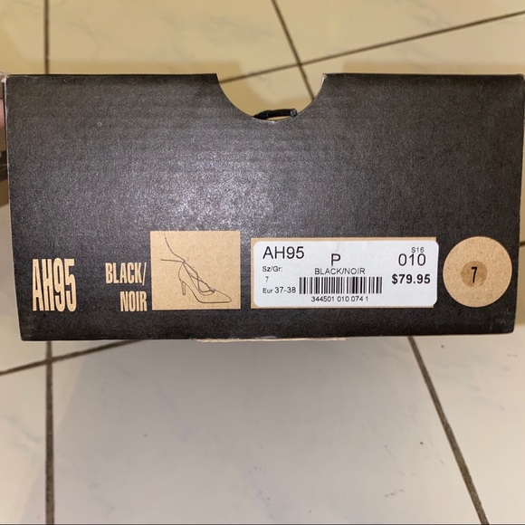 Faux Leather Black Heels w/ Tie - Picture 12 of 12